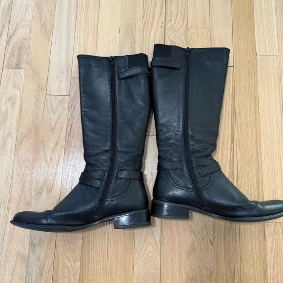 GTO Italia Black Leather Knee-High Boots Size 9.5 - Picture 7 of 10